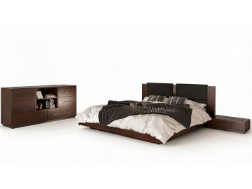 Fantasia - Dark Walnut Dark Grey 4-Piece Bedroom Set