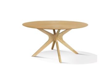 Prospect - Modern 47" Round Natural Oak Dining Table