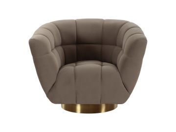 Granby - Glam Fabric and Gold Chair