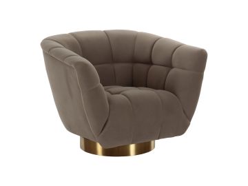 Granby - Glam Fabric and Gold Chair