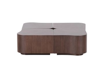 Nouveau Omar - Modern 4-Piece Walnut Coffee Table Set