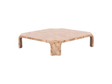 Nouveau Nasrin - Modern Burl Square Coffee Table