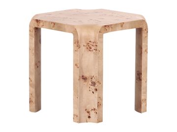 Nouveau Nasrin - Modern Burl Round End Table