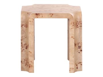 Nouveau Nasrin - Modern Burl Round End Table