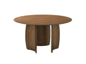 Nouveau Titus - Modern Walnut Round Dining Table