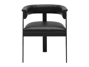 Nouveau Boswell - Modern Black Faux Leather Dining Chair