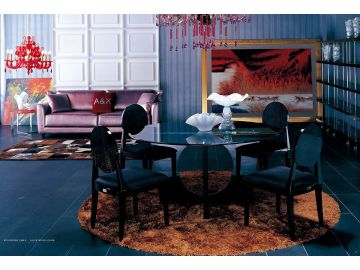 Core Round Glass Dining Table