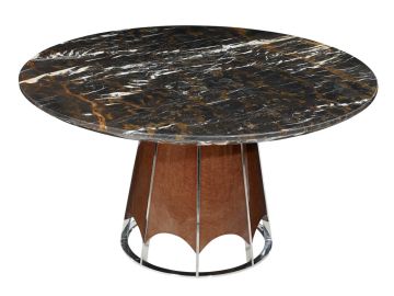 Art Deco Marble Round Dining Table