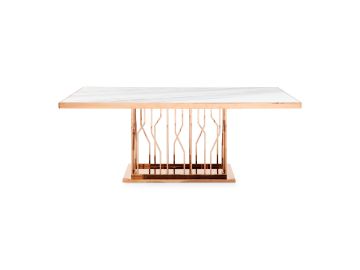 Modrest Marston Modern White Marble Dining Table