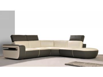 K8800 Modern Black and White Leather Sectional Sofa