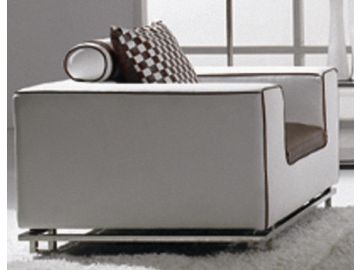 BO 334 Modern White and Brown Living Room Sofa Set