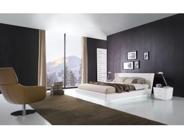 C129A Modern bed w/ Lights 