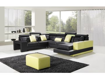 C6018 Modern Leather Sectional Sofa