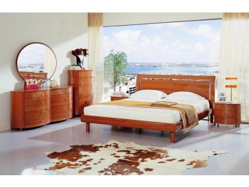 Claudia Queen Modern lacquer bedroom set- Bed and 2 Nightstands