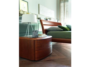 Drop Modern Italian Cognac Nightstand