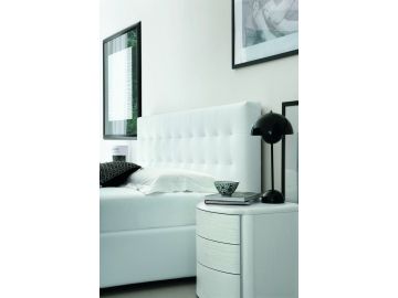 Live Modern Italian White Eco-Leather Bed
