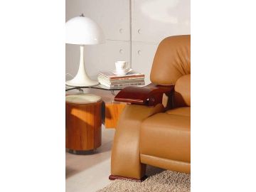 2033 Modern Camel Leather Sofa
