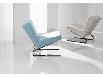HY-212RH Blue Fabric Retro Lounge Chair