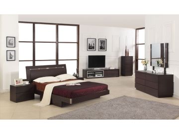 Capri Modern Wenge Bedroom Set