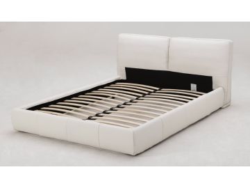B88 White Full Leather Bed