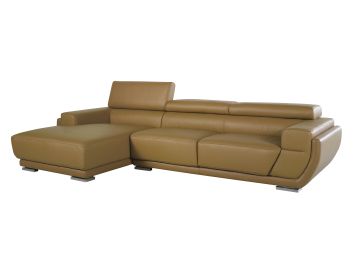 K8300 Modern Camel Italian Leather Sectional Sofa