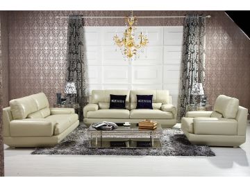 K8440 Modern Grey Italian Leather Sofa Set