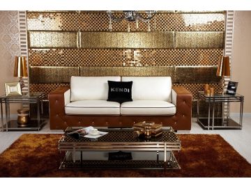 K8442 Modern White Eco-Leather Sofa Set