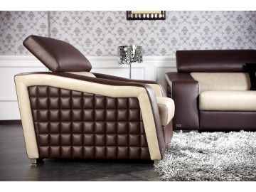 K8444 Modern Multi-Toned Eco-Leather Sofa Set