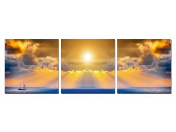 Horizon 3-Panel Photo on Canvas
