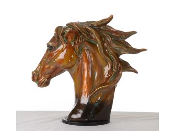 SZ0002 Modern Bronze Horse Head Sculpture