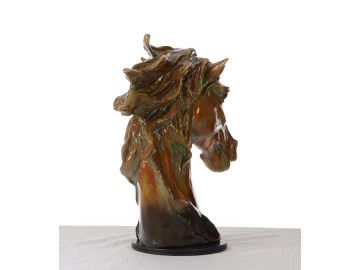 SZ0002 Modern Bronze Horse Head Sculpture