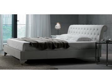 san remo modern leather wrapped bed 