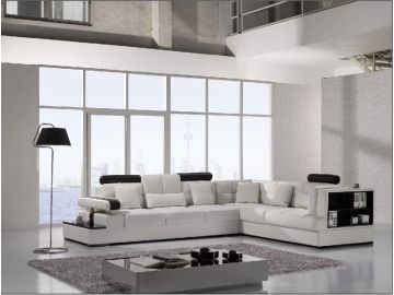 T117 Modern Leather Sectional Sofa 