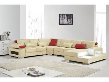 T283 Modern Leather Sectional Sofa