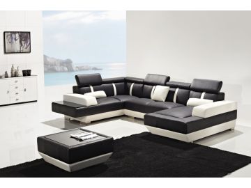 T286 Modern Leather Sectional Sofa