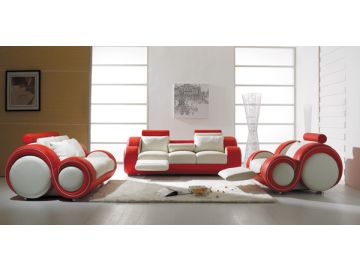 T27 Contemporary Leather Sofa Set