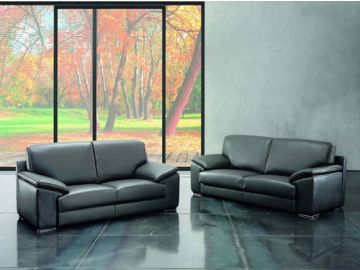  Dima Salotti Tonga Full Leather Grey 3PC Sofa Set