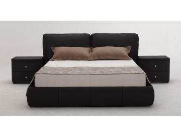B88 Black Full Leather Bed