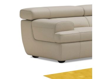 944 Modern Beige Italian Leather Sofa Set
