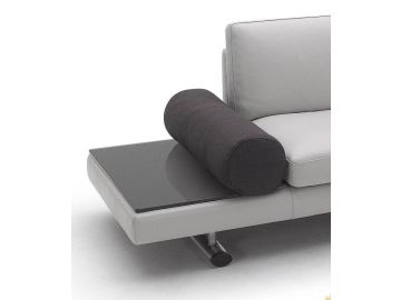 946 Contemporary Grey Italian Leather Sectional Sofa 