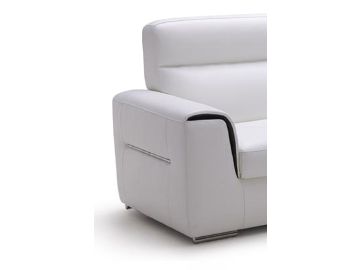947 Modern White Italian Leather Sectional Sofa 