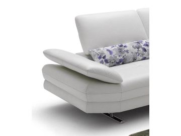 952 Modern White Italian Leather Sectional Sofa 
