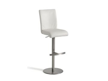 T-1206 Modern White Eco-Leather Bar Stool