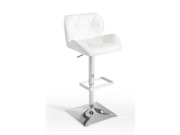 Otto Modern White Leatherette Bar Stool