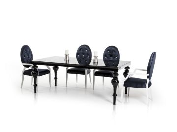 Versus Bella Transitional Black Dining Table