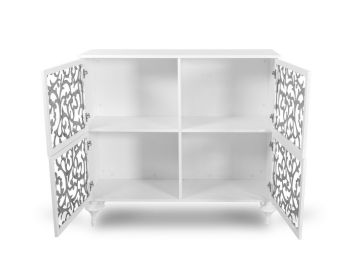 Versus Ambra Modern White 4-Door Square Buffet