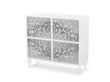 Versus Ambra Modern White 4-Door Square Buffet