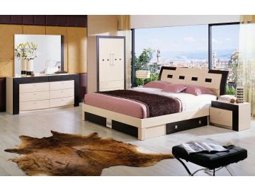 Concorde Modern Queen Bedroom Set with Storage and Mattress