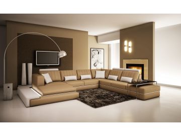 5029 Modern Leather Sectional Sofa