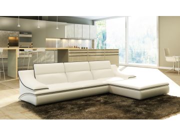 Divani Casa 5076B White Leather Sectional Sofa